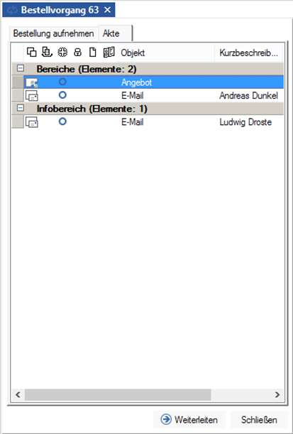 Workflow - Registerkarte Akte Workflow - Registerkarte Akte